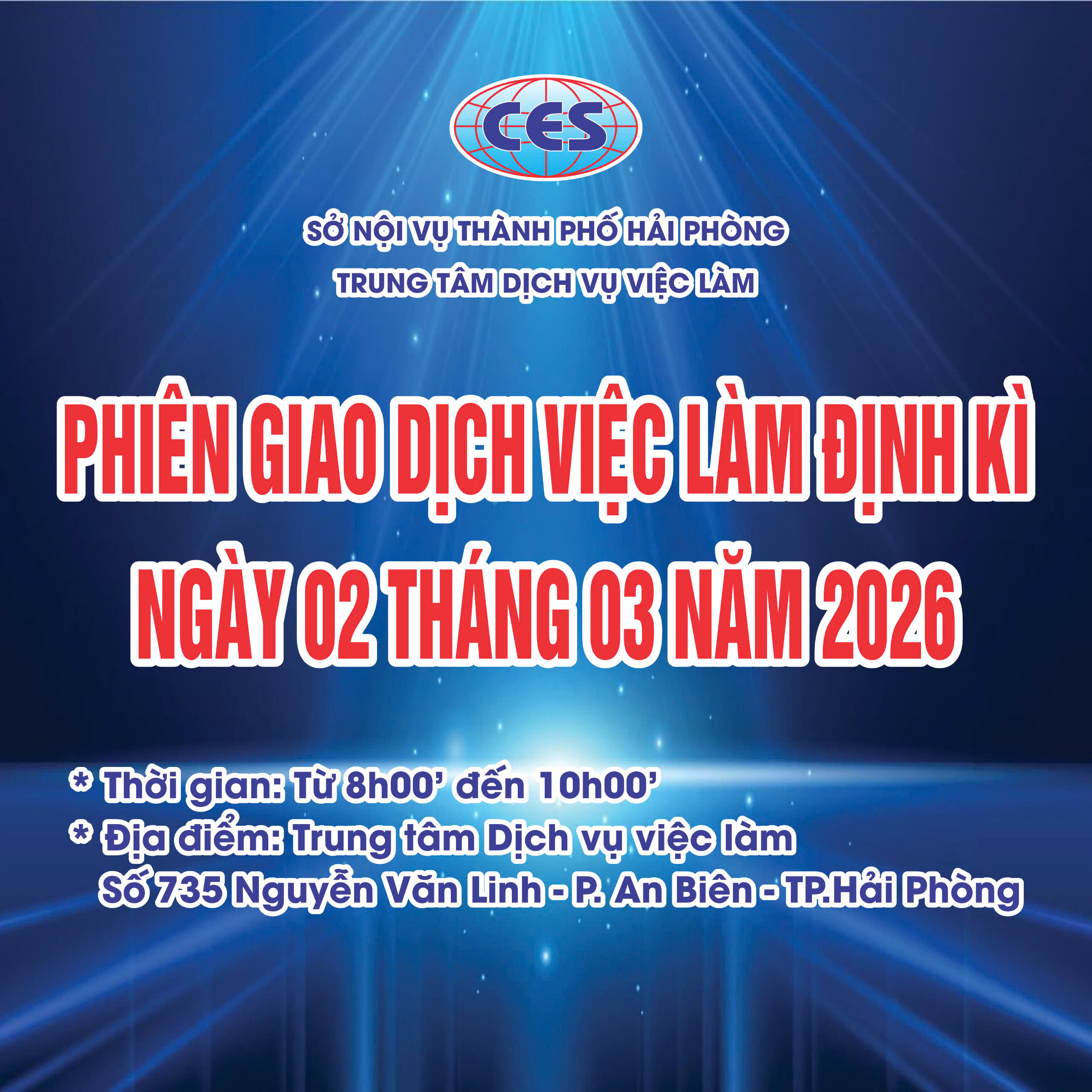 TUYỂN DỤNG LAO ĐỘNG MIỄN PHÍ :  PHIÊN GIAO DỊCH VIỆC LÀM ĐỊNH KỲ NGÀY 02/03/2026
