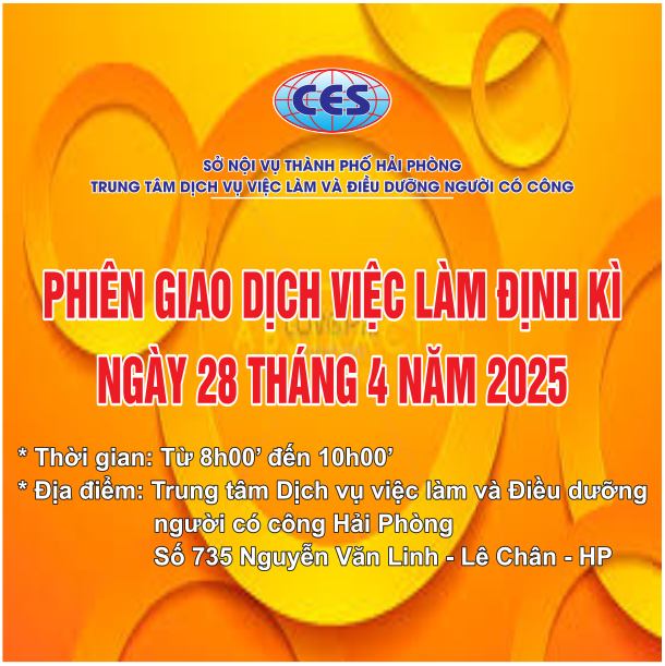 PHIÊN SÀN GIAO DỊCH VIỆC LÀM NGÀY 28/04/2025