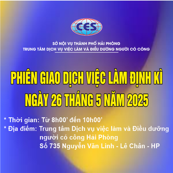 PHIÊN SÀN GIAO DỊCH VIỆC LÀM NGÀY 26/05/2025