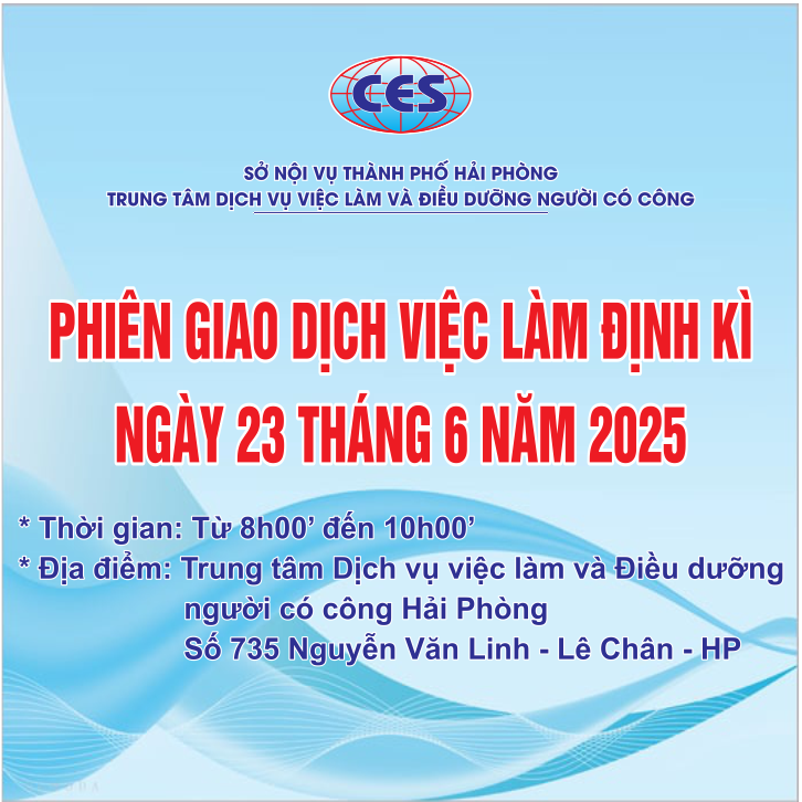 PHIÊN SÀN GIAO DỊCH VIỆC LÀM NGÀY 23/06/2025