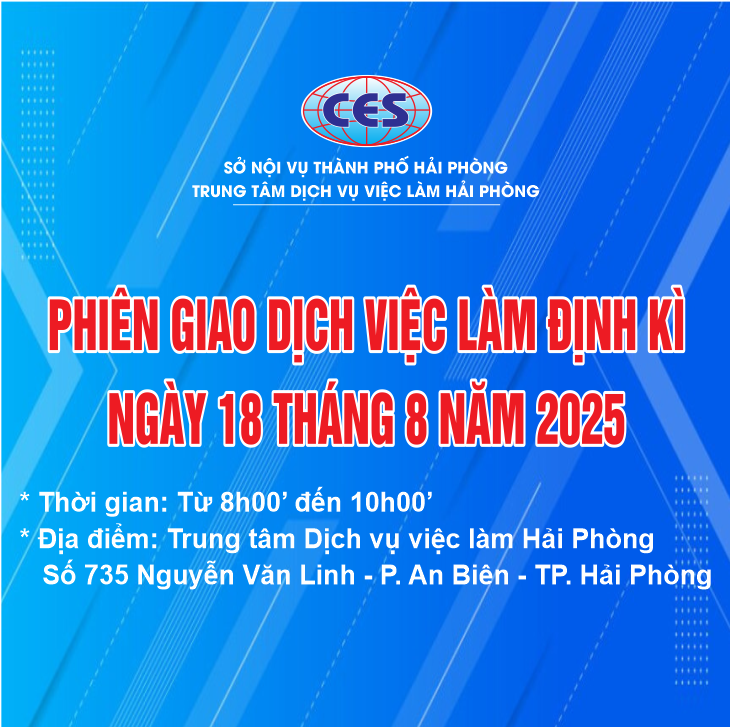 PHIÊN SÀN GIAO DỊCH VIỆC LÀM NGÀY 18/08/2025