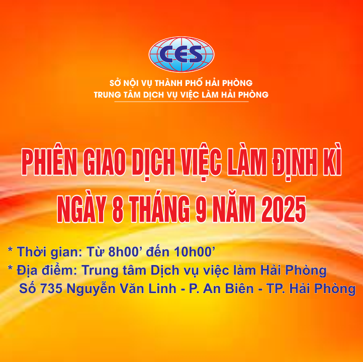 PHIÊN SÀN GIAO DỊCH VIỆC LÀM NGÀY 08/09/2025